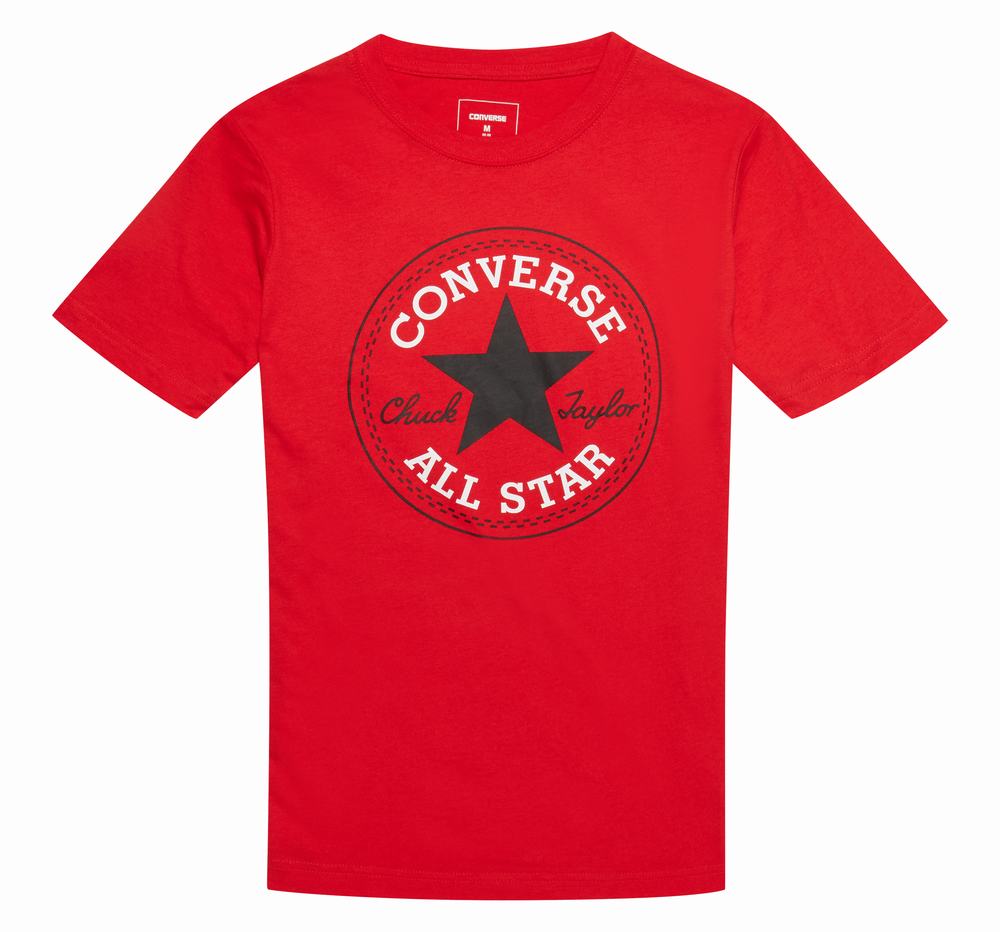 Camiseta Converse Chuck Logo Criança Vermelhas 467930FPY